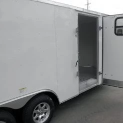 Enclosed Trailer 8.5'x18' White - Equipment Car Bike Hauler -Cheap Trailers Store 10 15 1 1