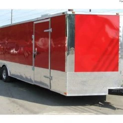 Enclosed Trailer 8.5'x26' Red - Motorcycle Car Lawn Equipment Hauler -Cheap Trailers Store 123456 1