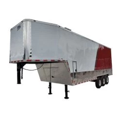 Enclosed Trailer 8.5' X 30' Red and White Custom Event -Cheap Trailers Store 12418 1