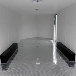 Enclosed Trailer 8.5'x18' White - Equipment Car Bike Hauler -Cheap Trailers Store 13 6 1 1