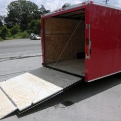 Enclosed Trailer 8.5'x24' Red - Motorcycle Trailer Car Truck Argo ATV Hauler -Cheap Trailers Store 14 3 2 1