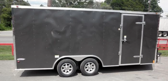 Enclosed Trailer 8.5'x18' Grey - Custom Enclosed Car Bike Cargo Hauler 8 Enclosed Trailer 8.5'x18' Grey - Custom Enclosed Car Bike Cargo Hauler - Image 6