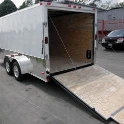 Enclosed Trailer 7'x16' - V-Nose Motorcycle Lawn Mower -Cheap Trailers Store 14 7 1