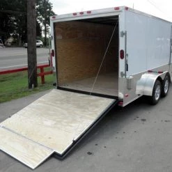 Enclosed Trailer 7'x16' - V-Nose Motorcycle Lawn Mower -Cheap Trailers Store 15 9