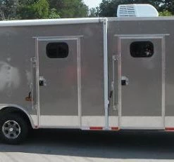 Enclosed Trailer 8.5'x36' Gooseneck Event Food Car Hauler (Silver)