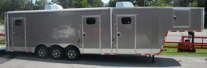 Enclosed Trailer 8.5'x36' Gooseneck Event Food Car Hauler (Silver) 3 Enclosed Trailer 8.5'x36' Gooseneck Event Food Car Hauler (Silver)