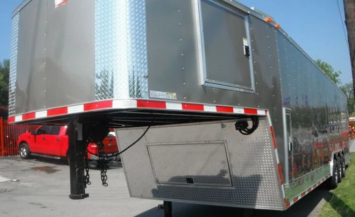Enclosed Trailer 8.5'x36' Gooseneck Event Food Car Hauler (Silver) 15 Enclosed Trailer 8.5'x36' Gooseneck Event Food Car Hauler (Silver) - Image 13