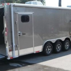 Enclosed Trailer 8.5'x36' Gooseneck Event Food Car Hauler (Silver) 17 Enclosed Trailer 8.5'x36' Gooseneck Event Food Car Hauler (Silver) -Cheap Trailers Store 16976 3 1