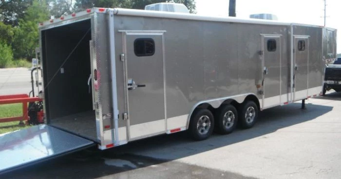 Enclosed Trailer 8.5'x36' Gooseneck Event Food Car Hauler (Silver) 5 Enclosed Trailer 8.5'x36' Gooseneck Event Food Car Hauler (Silver) - Image 3