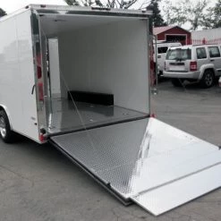 Enclosed Trailer 8.5'x18' White - Equipment Car Bike Hauler -Cheap Trailers Store 16 6 2 1