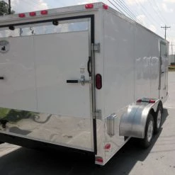 Enclosed Trailer 7'x16' - V-Nose Motorcycle Lawn Mower -Cheap Trailers Store 17 4 2