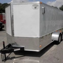 Enclosed Trailer 7'x16' - V-Nose Motorcycle Lawn Mower -Cheap Trailers Store 19 4 2