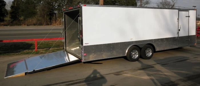 Enclosed Trailer 8.5'x24' White - Cargo Bike Car Hauler 13 Enclosed Trailer 8.5'x24' White - Cargo Bike Car Hauler - Image 11