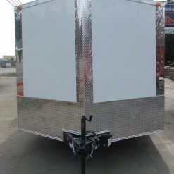 Enclosed Trailer 8.5' x 24' White - Cargo Hauler Car Motorcycle -Cheap Trailers Store 1 36 1