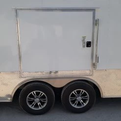 White Custom Enclosed Trailer 8.5' X 26' Car Hauler -Cheap Trailers Store 20190906 153325 2