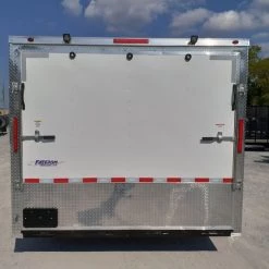 White Custom Enclosed Trailer 8.5' X 26' Car Hauler -Cheap Trailers Store 20190906 153400 2