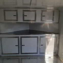 White Custom Enclosed Trailer 8.5' X 26' Car Hauler -Cheap Trailers Store 20190906 153551 2