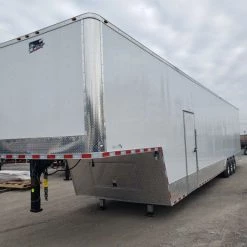 8.5' x 48' White Gooseneck Enclosed Trailer -Cheap Trailers Store 20200129 102121 1