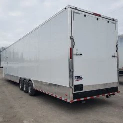 8.5' x 48' White Gooseneck Enclosed Trailer -Cheap Trailers Store 20200129 102144 1