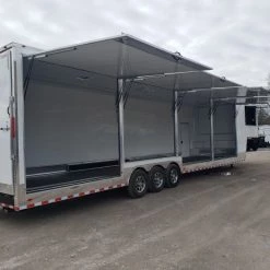 8.5' x 48' White Gooseneck Enclosed Trailer -Cheap Trailers Store 20200129 102434 1