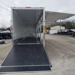 8.5' x 48' White Gooseneck Enclosed Trailer -Cheap Trailers Store 20200129 102536 1