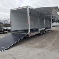 8.5' x 48' White Gooseneck Enclosed Trailer -Cheap Trailers Store 20200129 102543 1