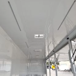8.5' x 48' White Gooseneck Enclosed Trailer