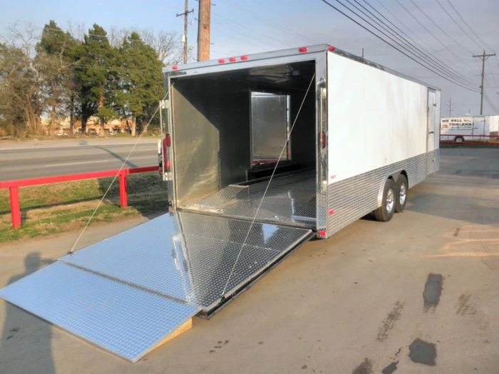 Enclosed Trailer 8.5'x24' White - Cargo Bike Car Hauler 27 Enclosed Trailer 8.5'x24' White - Cargo Bike Car Hauler - Image 25