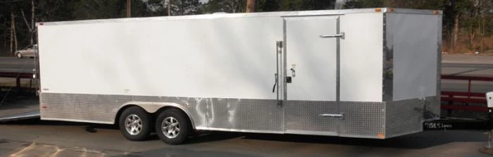 Enclosed Trailer 8.5'x24' White - Cargo Bike Car Hauler 6 Enclosed Trailer 8.5'x24' White - Cargo Bike Car Hauler - Image 4