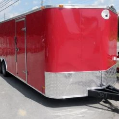 Enclosed Trailer 8.5'x24' Red - Motorcycle Trailer Car Truck Argo ATV Hauler -Cheap Trailers Store 2 22 1
