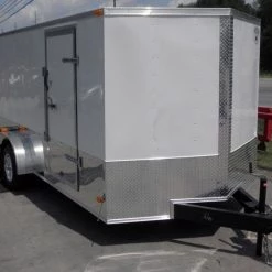 Enclosed Trailer 7'x16' - V-Nose Motorcycle Lawn Mower -Cheap Trailers Store 2 27