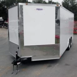 Enclosed Trailer 8.5'x18' White - Equipment Car Bike Hauler -Cheap Trailers Store 2 30 4 1