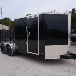 Enclosed Utility Hybrid Trailer 7'x18' with Side Door- Lawn Mower Equipment Hauler -Cheap Trailers Store 2 66 11 1