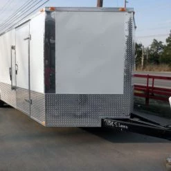 Enclosed Trailer 8.5'x24' White - Cargo Bike Car Hauler 34 Enclosed Trailer 8.5'x24' White - Cargo Bike Car Hauler -Cheap Trailers Store 3 copy 1 1