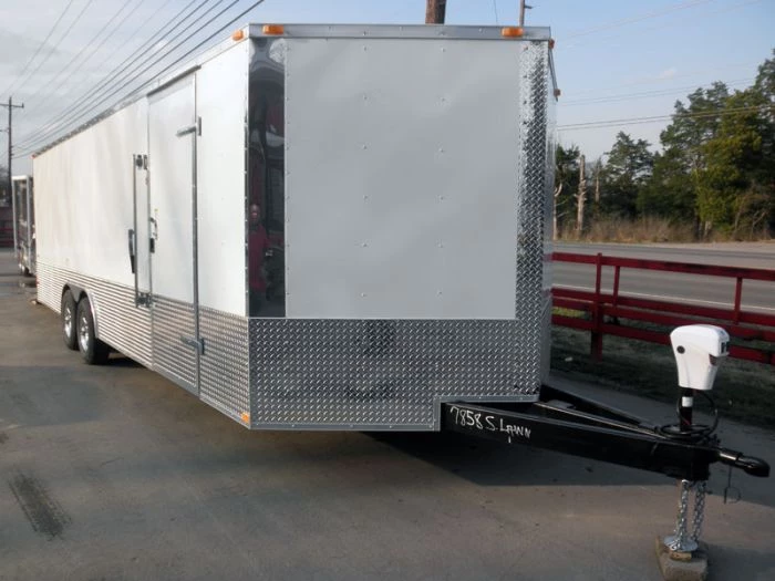 Enclosed Trailer 8.5'x24' White - Cargo Bike Car Hauler 10 Enclosed Trailer 8.5'x24' White - Cargo Bike Car Hauler - Image 8