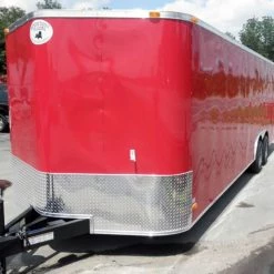 Enclosed Trailer 8.5'x24' Red - Motorcycle Trailer Car Truck Argo ATV Hauler -Cheap Trailers Store 3 31 1