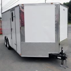 Enclosed Trailer 8.5'x18' White - Equipment Car Bike Hauler -Cheap Trailers Store 3 39 3 1