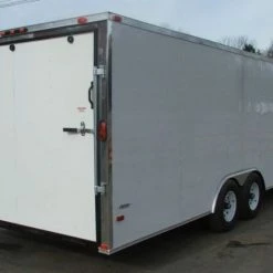 Enclosed Trailer 8.5' x 24' White - Cargo Hauler Car Motorcycle -Cheap Trailers Store 4 26 1