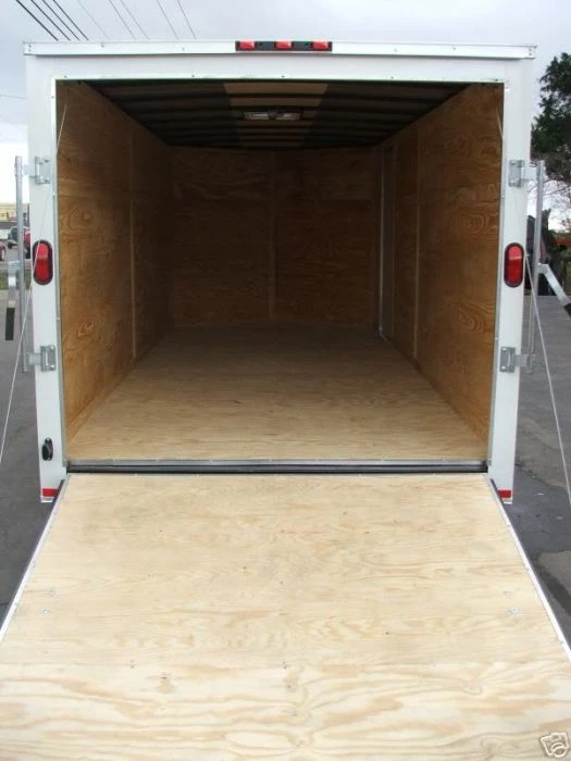 Enclosed Trailer 7'x14' White - V-Nose Lawn Mower Cargo Trailer 13 Enclosed Trailer 7'x14' White - V-Nose Lawn Mower Cargo Trailer - Image 11