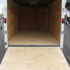 Enclosed Trailer 7'x16' White - V-Nose w/ Splash Guard Cargo Trailer
