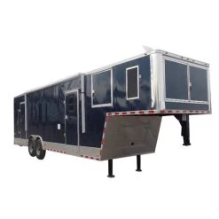 Enclosed 8.5x36' Custom Indigo Blue Goose-Neck Trailer -Cheap Trailers Store 52872noapp 2