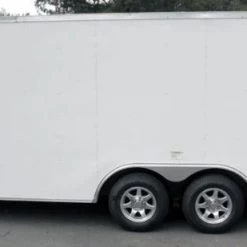 Enclosed Trailer 8.5'x18' White - Equipment Car Bike Hauler -Cheap Trailers Store 6 25 4 1