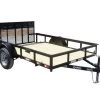 6.4x10 Black Dovetail Utility Trailer -Cheap Trailers Store 6x10 1