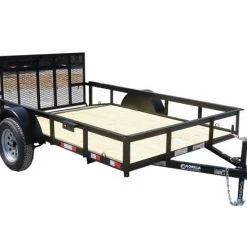 6.4x10 Black Dovetail Utility Trailer