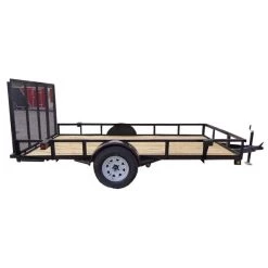 Utility Trailer 6.4' x 12' Spring Assist Gate Tire Rack