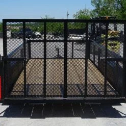 6.4x14 Straight Deck Tandem Axle Utility Trailer 2ft Mesh Side -Cheap Trailers Store 6x14 2ft 5 1
