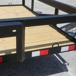 Utility Trailer 6.4' x 14' Spring Assist A-Frame Gate Tire Rack Tandem Axle -Cheap Trailers Store 6x14 10 2