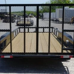Utility Trailer 6.4' x 14' Spring Assist A-Frame Gate Tire Rack Tandem Axle -Cheap Trailers Store 6x14 5 1