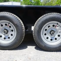 Utility Trailer 6.4' x 14' Spring Assist A-Frame Gate Tire Rack Tandem Axle -Cheap Trailers Store 6x14 8 1