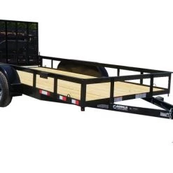 Utility Trailer 6.4' x 14' Spring Assist A-Frame Gate Tire Rack Tandem Axle